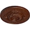 Ekena Millwork Monique Ceiling Medallion (Fits Canopies up to 3 3/4"), 13 3/4"OD x 1"P, Burnished Mahogany Crackle CM13MOBMC - alternate 4